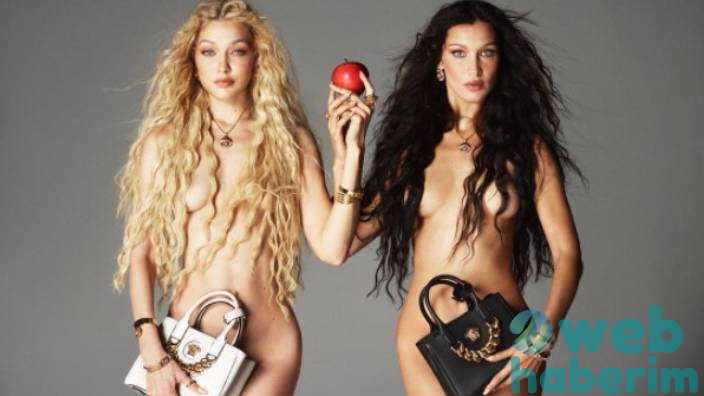 Bella ve Gigi Hadid kız kardeşler ‘Adem ve Havva’ Versace kampanyası için kamera karşısına geçti